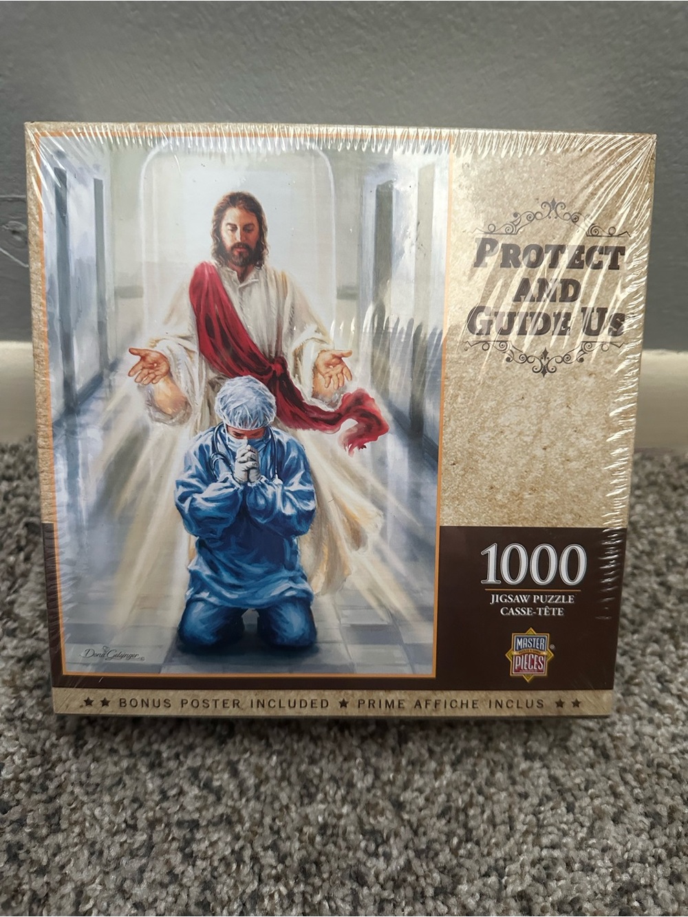 Protect and Guide Us 1000-Piece Jigsaw Puzzle - Blue & White